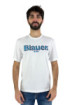 Blauer t-shirt in jersey con stampa lettering logo 24sbluh02144
