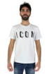 Icon t-shirt girocollo in jersey con stampa logo e strass iu8132t