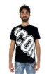 Icon t-shirt girocollo in jersey con stampa logo iu8058t
