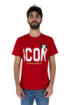 Icon t-shirt girocollo in jersey con stampa logo iu8073t