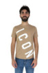 Icon t-shirt girocollo in jersey con stampa logo iu8006t