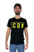 Icon t-shirt girocollo in jersey con stampa logo iu8087t