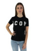 Icon t-shirt girocollo in jersey con stampa logo id8158t