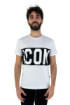 Icon t-shirt girocollo in jersey con stampa logo iu8014t