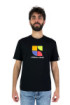 Urban Ring t-shirt mezza manica in cotone con stampa a contrasto ur611008