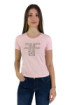 Fracomina t-shirt regular in jersey strech con logo strass fp24st3002j464n5