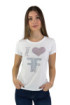 Fracomina t-shirt regular in jersey con stampa strass fp24st3004j464n5