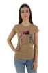 Maidoma t-shirt con stampa frontale con strass e paillettes pe24f520/ma8211