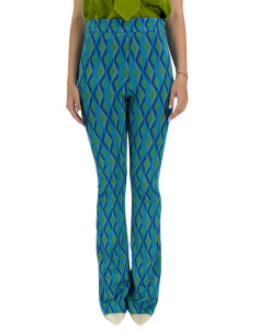 Dairesy pantalone flare in misto viscosa a fantasia ss24d0354 [f8e379ec]