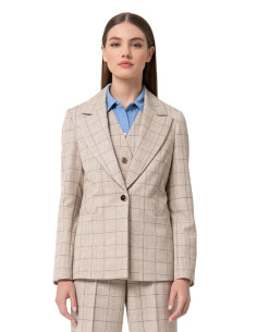 Fracomina blazer regular monopetto a quadri fs24wj2009w757n4 [a0b19742]