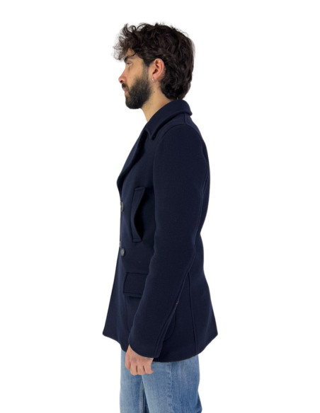 Two-Bi cappotto doppiopetto corto in misto viscosa capp221 [a8662494]