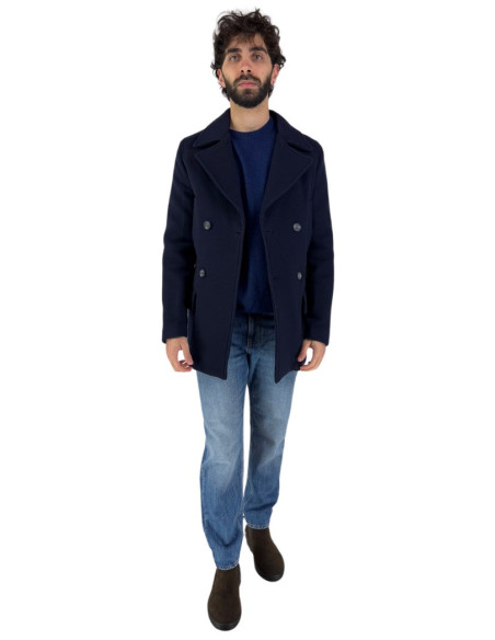 Two-Bi cappotto doppiopetto corto in misto viscosa capp221 [1a2ba28e]