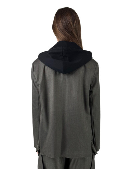Celye giacca monopetto in misto viscosa con cappuccio fw24c0510 [de282384]