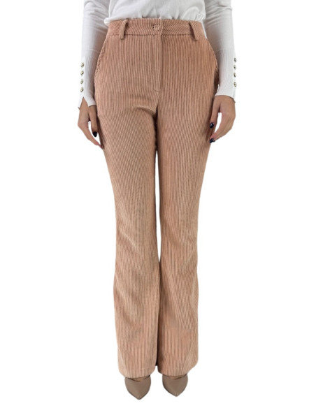 Celye pantalone a zampa in velluto fw24c0464 [0b48d945]