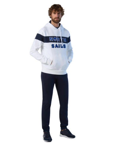 North Sails pantaloni in felpa in cotone con logo patch 673060 [3e1a6125]
