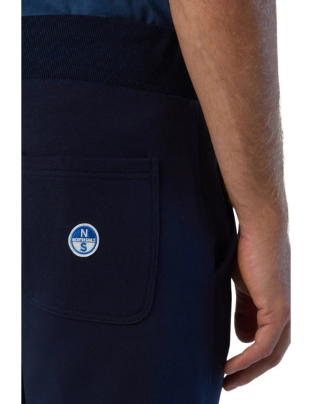 North Sails pantaloni in felpa in cotone con logo patch 673060 [8c57e73f]