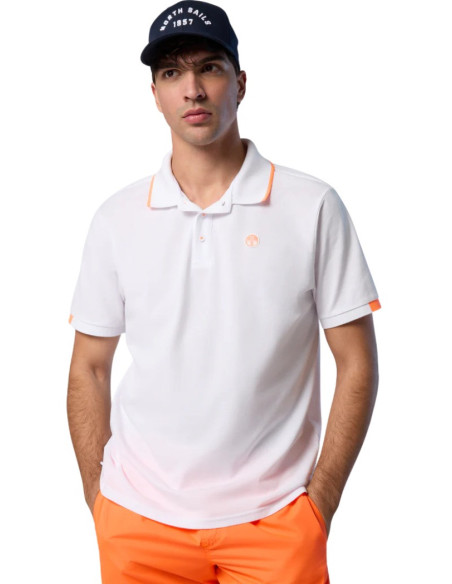 North Sails polo in piquet con contrasti fluo 692446 [3c7bf441]