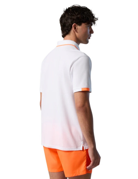 North Sails polo in piquet con contrasti fluo 692446 [8e36725b]