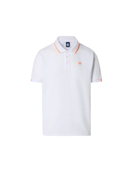 North Sails polo in piquet con contrasti fluo 692446 [e00df052]