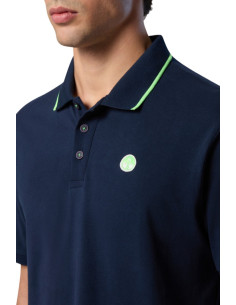 North Sails polo in piquet con contrasti fluo 692446 [c95ecc4e] 2