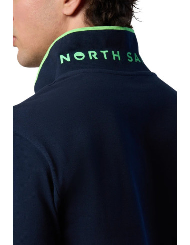 North Sails polo in piquet con contrasti fluo 692446 [a7654e47]