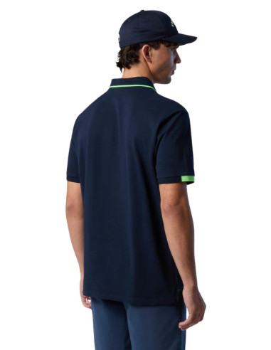 North Sails polo in piquet con contrasti fluo 692446 [a2350959]