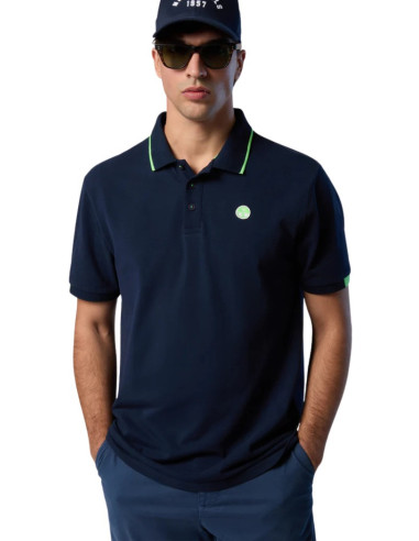 North Sails polo in piquet con contrasti fluo 692446 [1528c85d]
