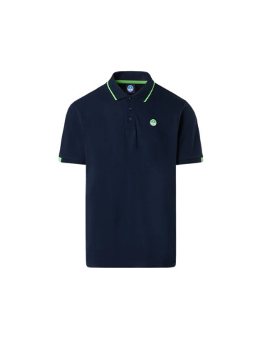 North Sails polo in piquet con contrasti fluo 692446 [7b134a54]