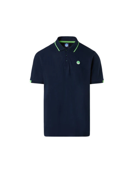 North Sails polo in piquet con contrasti fluo 692446 [7b134a54]