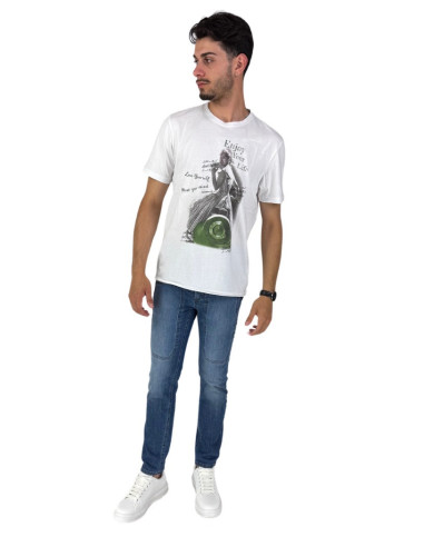 Guy t-shirt da uomo in jersey di cotone con stampa Cabrio953-jr m48850 [d1312af6]
