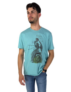 Guy t-shirt da uomo in jersey di cotone con stampa Cabrio953-jr m48850 [0699fd4b]
