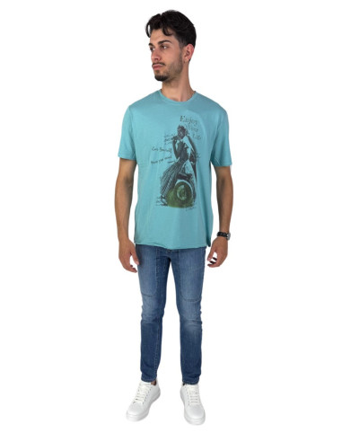 Guy t-shirt da uomo in jersey di cotone con stampa Cabrio953-jr m48850 [6df2385c]