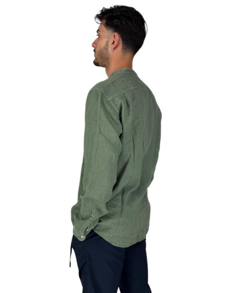 Roy Roger's camicia in lino coreana a tinta unita rvu051p4220569 [10f21c03]