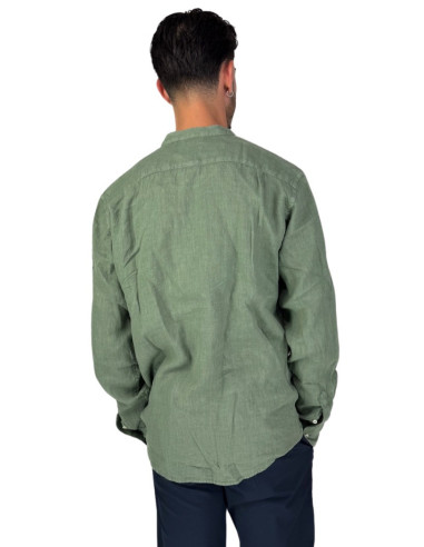 Roy Roger's camicia in lino coreana a tinta unita rvu051p4220569 [a7efdd07]