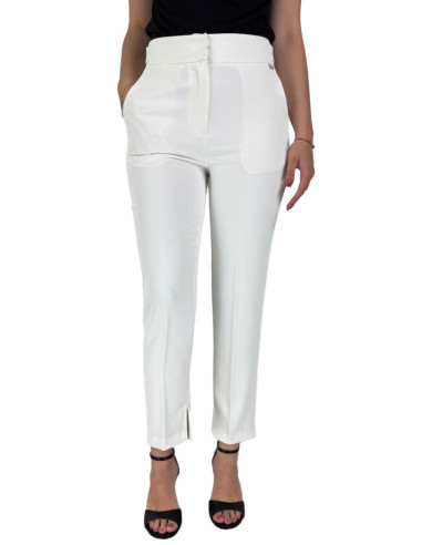 Markup pantalone slim fit in cady a tinta unita mw865142 [868e000e]