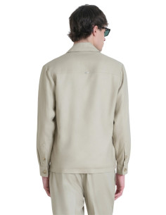 Antony Morato camicia regular in misto lino Melbourne mmsl00756-fa800126 [14b6673e] 2