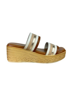 Mng Collection sandalo da donna in pelle con doppia fascia 6233 [38374aaf]