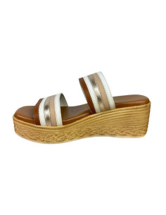 Mng Collection sandalo da donna in pelle con doppia fascia 6233 [38374aaf] 2