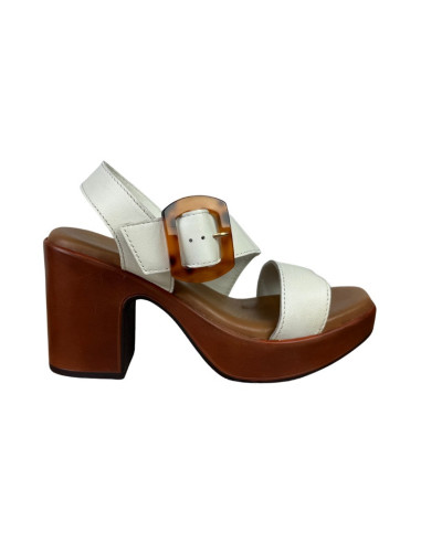 MNG Collection sandalo allacciato in pelle con tacco alto 9354 [501592ee]