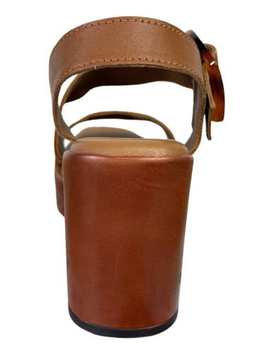 MNG Collection sandalo allacciato in pelle con tacco alto 9354 [d8fa1731]