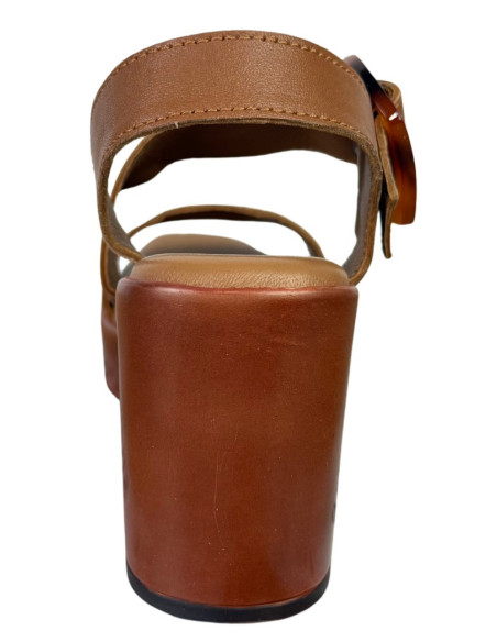 MNG Collection sandalo allacciato in pelle con tacco alto 9354 [d8fa1731]