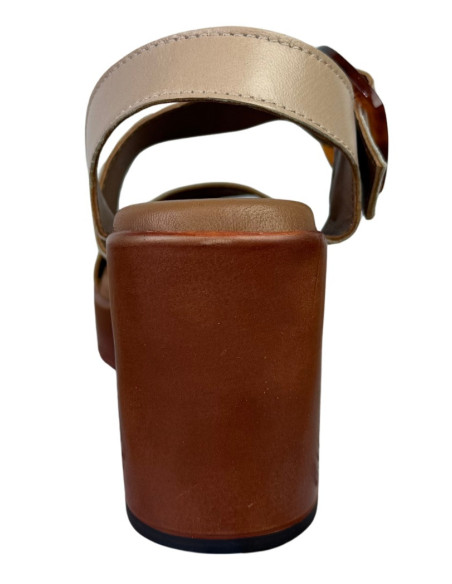 MNG Collection sandalo allacciato in pelle con tacco alto 9354 [60b46568]