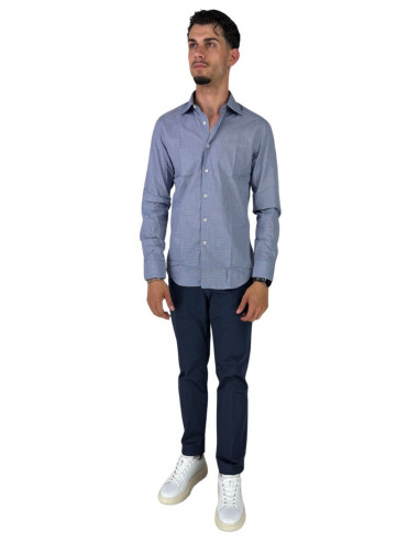 Filippo Gelsi camicia da uomo in cotone a microfantasia 1193F1 [c1c0d4c5]