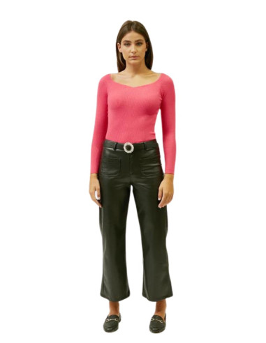 Influencer maglia a costine con scollo a cuore j6497 [45803eda]