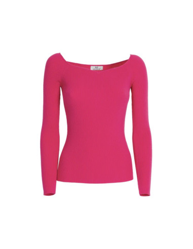 Influencer maglia a costine con scollo a cuore j6497 [f29dffde]