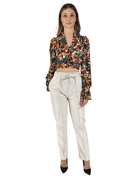 Celye pantalaccio in ecopelle con tasche alla francese fw23c0361 [0dd4149d]