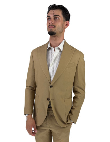 Privat Fashion abito monopetto da uomo in misto lino Canarie-ab812 [dda19119]