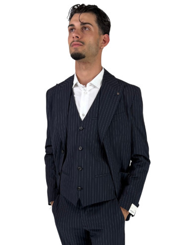 Markup giacca monopetto gessata da uomo mk896115 [c4c720c4]