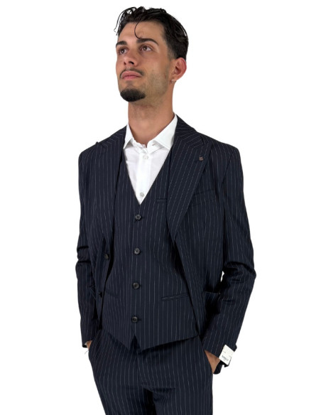 Markup giacca monopetto gessata da uomo mk896115 [c4c720c4]
