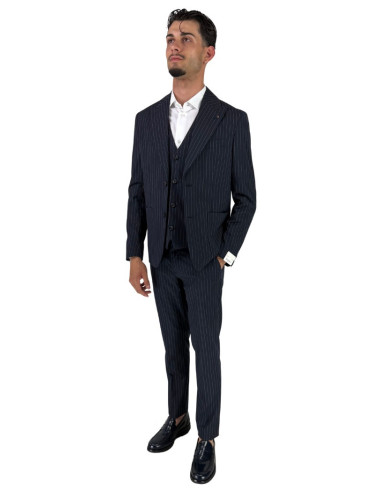 Markup giacca monopetto gessata da uomo mk896115 [aface5d3]